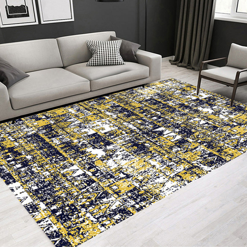 Bohemian Tribal Geometric Pattern Rug Orange and Yellow Polyester Rug Washable Pet Friendly Anti-Slip Carpet for Living Room Clearhalo 'Area Rug' 'Bohemian' 'Rugs' Rug' 1767479