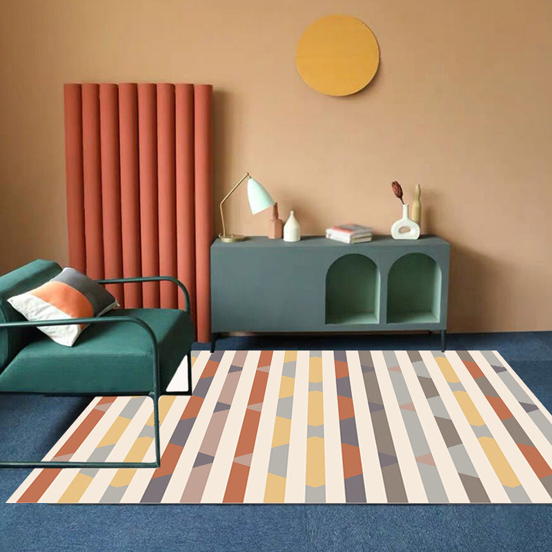 Bohemian Tribal Geometric Pattern Rug Orange and Yellow Polyester Rug Washable Pet Friendly Anti-Slip Carpet for Living Room Clearhalo 'Area Rug' 'Bohemian' 'Rugs' Rug' 1767482