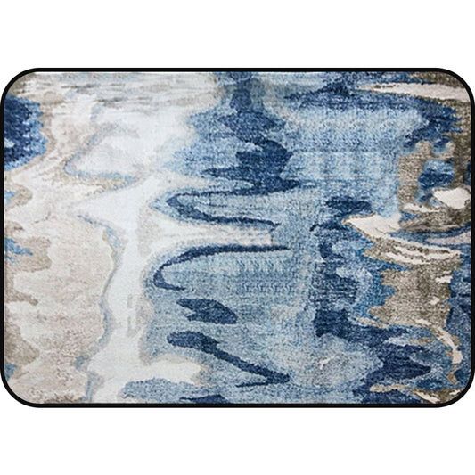 Creative Abstract Rug Blue Shabby Chic Rug Polyester Machine Washable Anti-Slip Backing Carpet for Living Room Clearhalo 'Area Rug' 'Rugs' 'Shabby Chic' Rug' 1767509