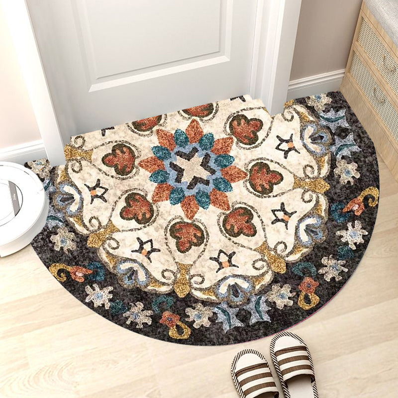 Bohemian Floral Pattern Rug Multicolor Polyester Rug Machine Washable Non-Slip Backing Area Rug for Living Room Clearhalo 'Area Rug' 'Moroccan' 'Rugs' Rug' 1767552