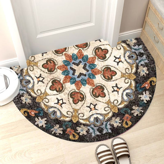 Bohemian Floral Pattern Rug Multicolor Polyester Rug Machine Washable Non-Slip Backing Area Rug for Living Room Clearhalo 'Area Rug' 'Moroccan' 'Rugs' Rug' 1767552