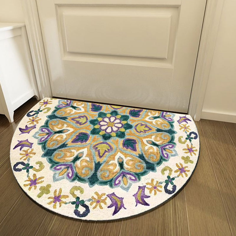 Bohemian Floral Pattern Rug Multicolor Polyester Rug Machine Washable Non-Slip Backing Area Rug for Living Room Clearhalo 'Area Rug' 'Moroccan' 'Rugs' Rug' 1767559