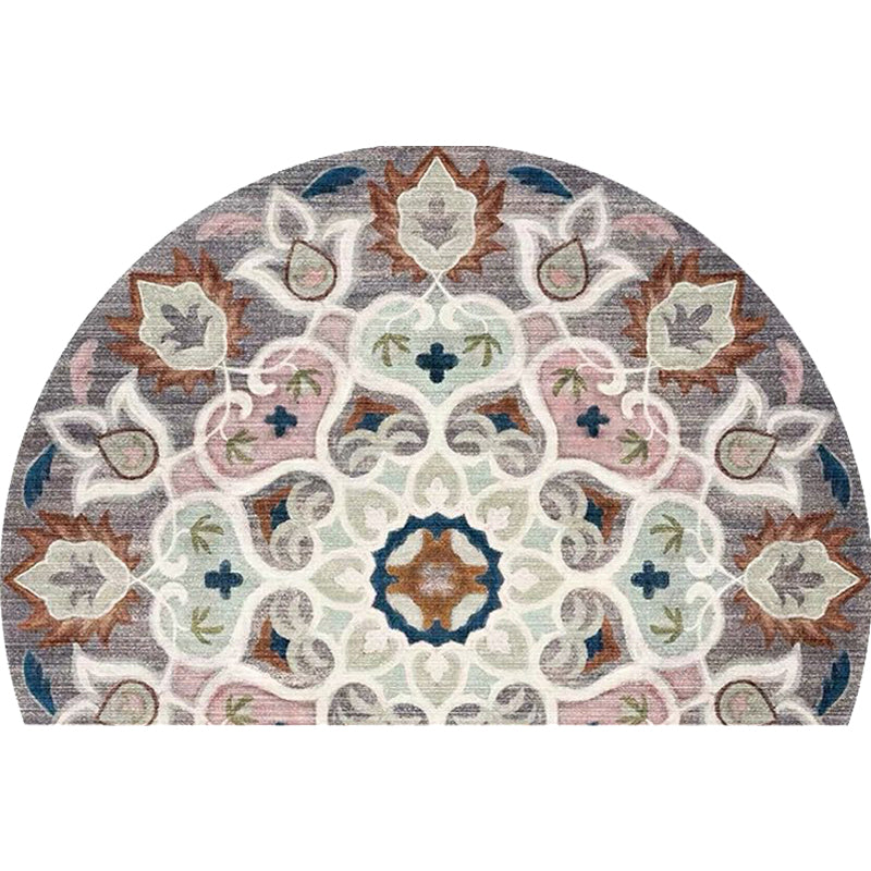 Bohemian Floral Pattern Rug Multicolor Polyester Rug Machine Washable Non-Slip Backing Area Rug for Living Room Clearhalo 'Area Rug' 'Moroccan' 'Rugs' Rug' 1767563
