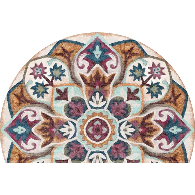 Bohemian Floral Pattern Rug Multicolor Polyester Rug Machine Washable Non-Slip Backing Area Rug for Living Room Clearhalo 'Area Rug' 'Moroccan' 'Rugs' Rug' 1767569