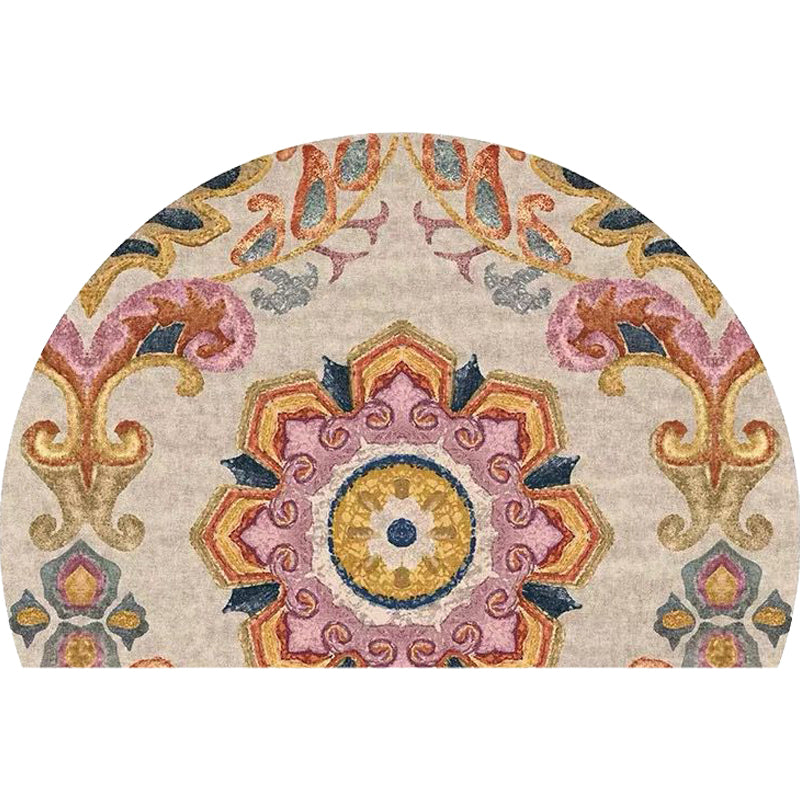 Bohemian Floral Pattern Rug Multicolor Polyester Rug Machine Washable Non-Slip Backing Area Rug for Living Room Clearhalo 'Area Rug' 'Moroccan' 'Rugs' Rug' 1767572