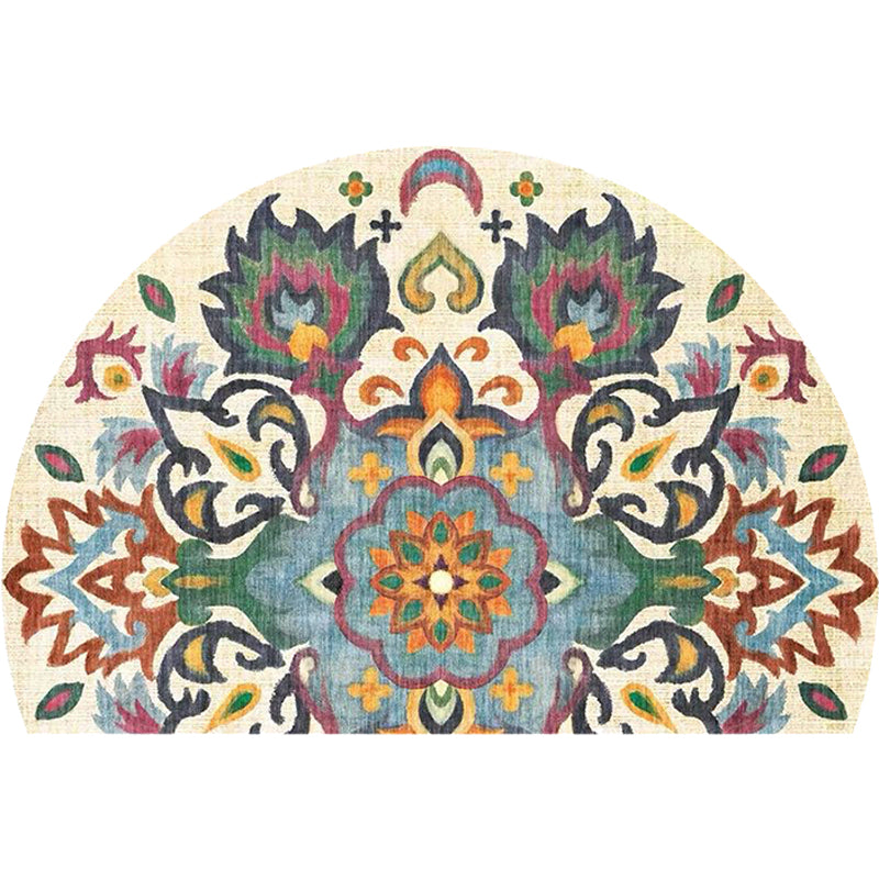 Bohemian Floral Pattern Rug Multicolor Polyester Rug Machine Washable Non-Slip Backing Area Rug for Living Room Clearhalo 'Area Rug' 'Moroccan' 'Rugs' Rug' 1767575