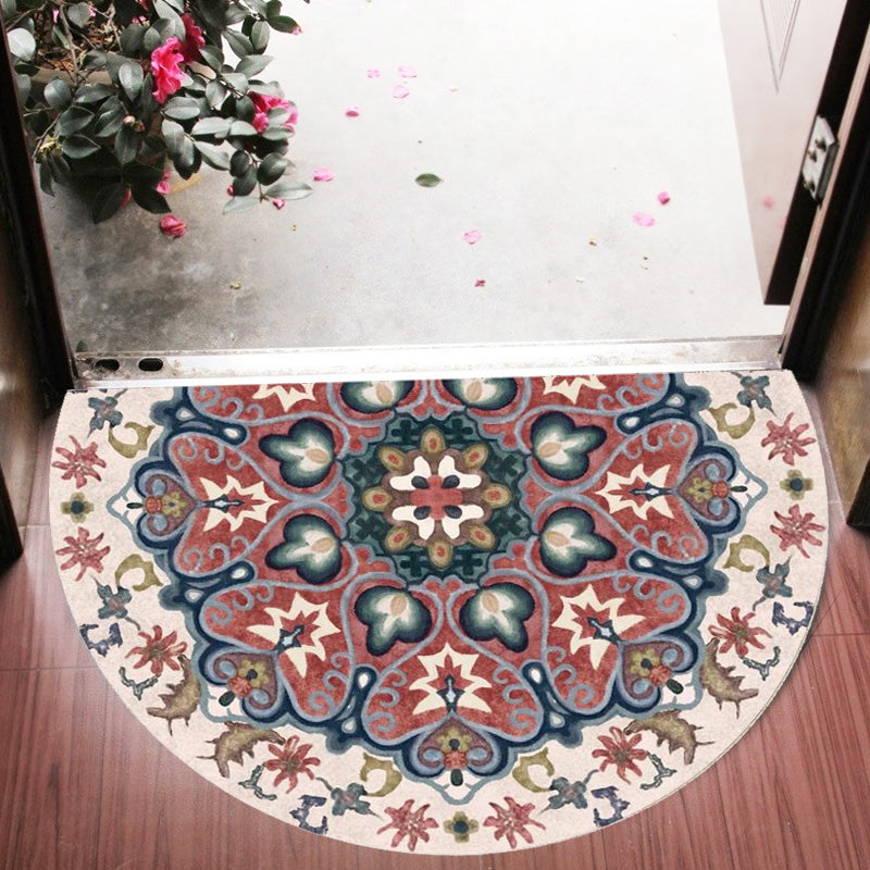 Bohemian Floral Pattern Rug Multicolor Polyester Rug Machine Washable Non-Slip Backing Area Rug for Living Room Clearhalo 'Area Rug' 'Moroccan' 'Rugs' Rug' 1767577