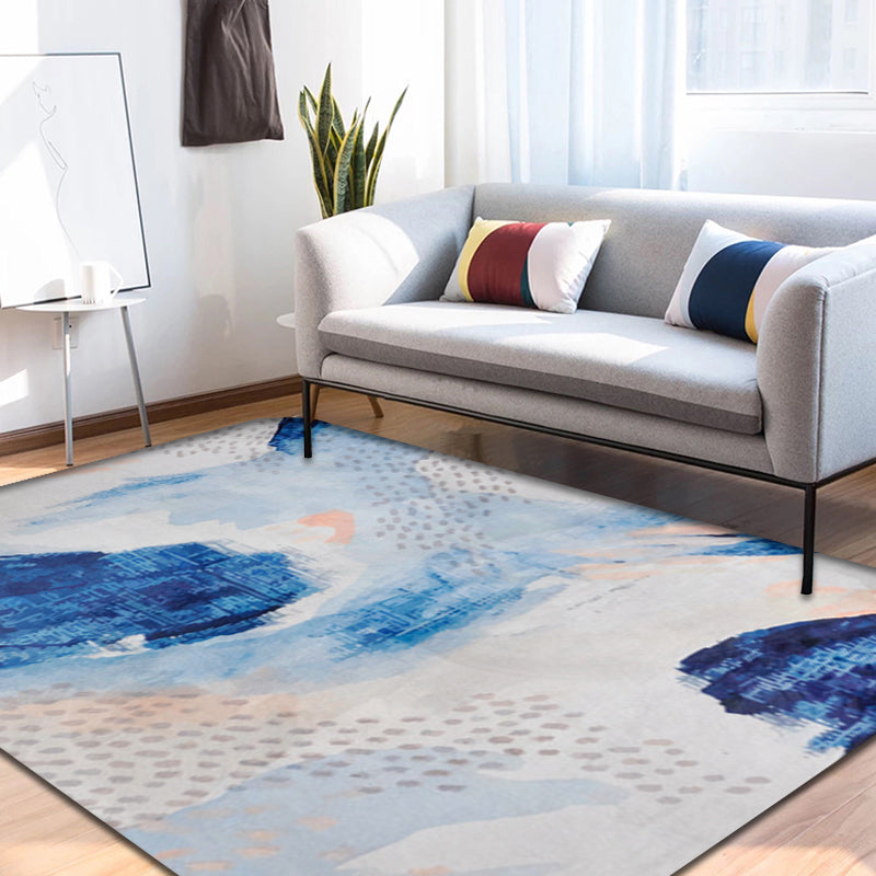 Unique Abstract Rug Contemporary Rug Polyester Washable Non-Slip Pet  Friendly Area Carpet for Living Room - Clearhalo