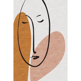 Stylish Modernism Rug Orange and Green Colorblock Character Pattern Rug Pet Friendly Anti-Slip Washable Area Rug for Decoration Clearhalo 'Area Rug' 'Rug' 1767691