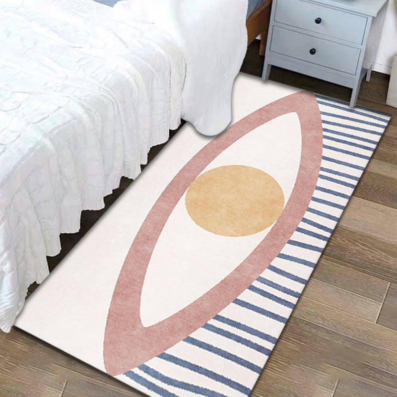 Novelty Eye Pattern Rug Pink Polyester Rug Non-Slip Backing Washable Pet Friendly Carpet for Home Clearhalo 'Area Rug' 'Rug' 1767743
