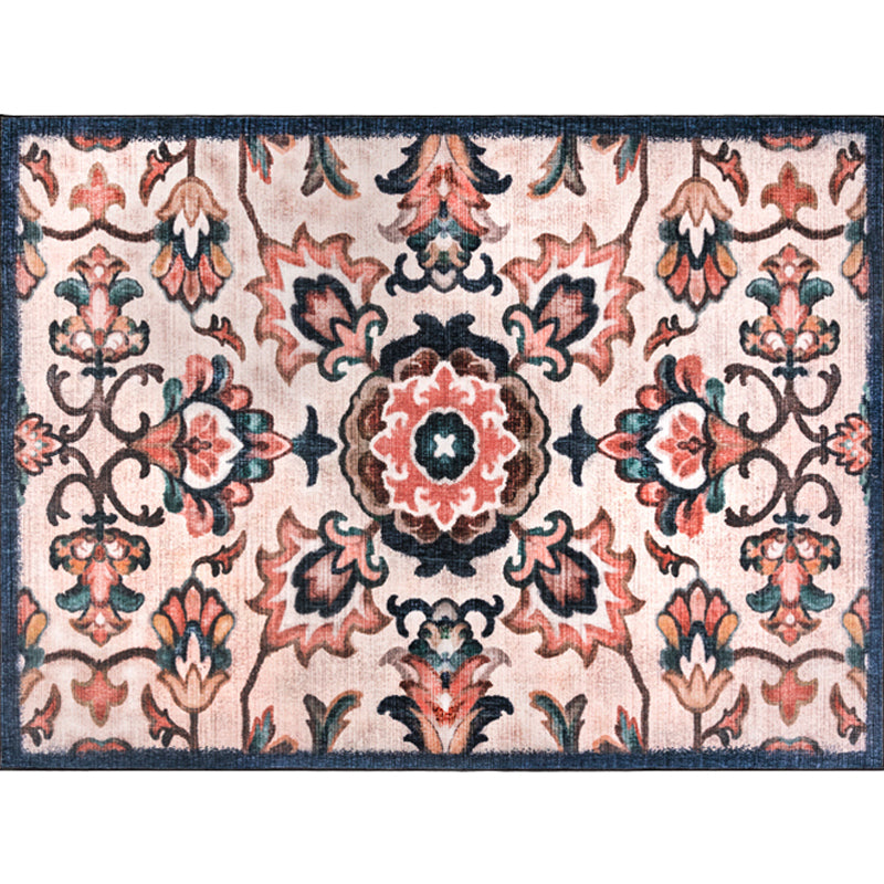 Retro Tribal Pattern Rug Light Grey Polyester Washable Pet Friendly Anti-Slip Carpet for Living Room Clearhalo 'Area Rug' 'Bohemian' 'Moroccan' 'Rugs' Rug' 1767752