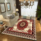 Brown Multicolor Vintage Rug Polyester Medallion Pattern Rug Pet Friendly Washable Anti-Slip Backing Carpet for Decoration Dark Red Clearhalo 'Area Rug' 'Moroccan' 'Rugs' Rug' 1767761