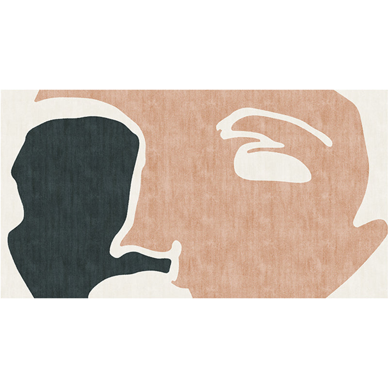 Orange and Black Colorblock Rug Polyester Modern Rug Washable Anti-Slip Pet Friendly Area Rug for Living Room Clearhalo 'Area Rug' 'Rug' 1767843