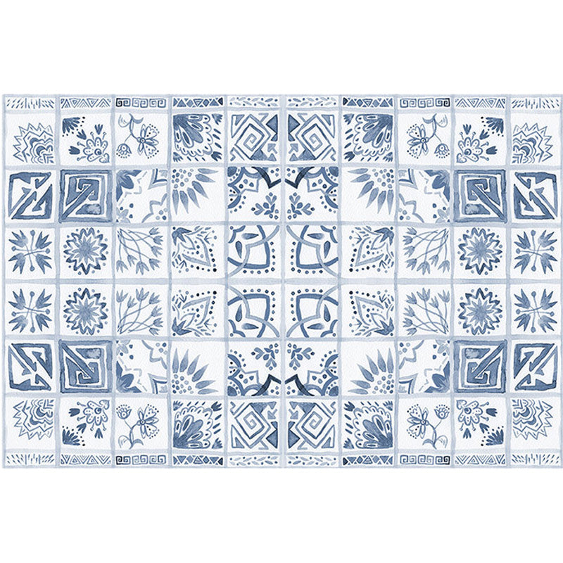 Moroccan Azulejo Pattern Rug Multicolor Polyester Rug Washable Pet Friendly Non-Slip Area Rug for Living Room Clearhalo 'Area Rug' 'Moroccan' 'Rugs' Rug' 1767876