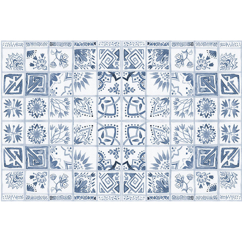 Moroccan Azulejo Pattern Rug Multicolor Polyester Rug Washable Pet Friendly Non-Slip Area Rug for Living Room Clearhalo 'Area Rug' 'Moroccan' 'Rugs' Rug' 1767876