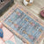 Pink Shabby Chic Rug Polyester Tribal Flower Pattern Rug Pet Friendly Washable Anti-Slip Backing Carpet for Decoration Blue Clearhalo 'Area Rug' 'Rugs' 'Shabby Chic' Rug' 1767887