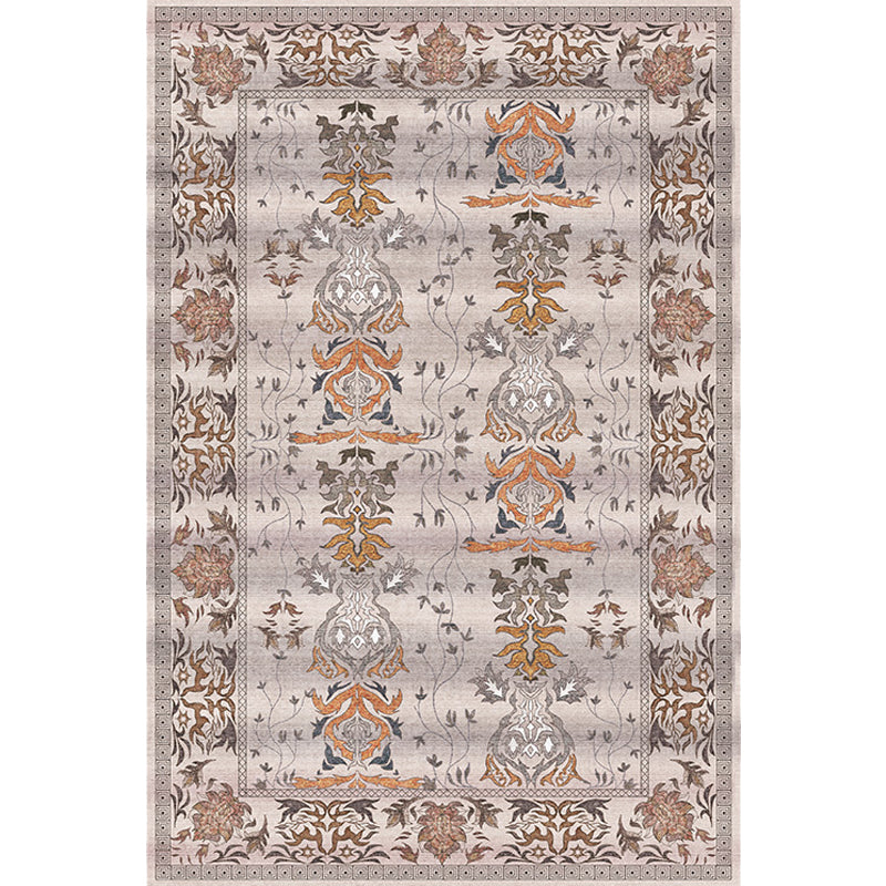 Pink Shabby Chic Rug Polyester Tribal Flower Pattern Rug Pet Friendly Washable Anti-Slip Backing Carpet for Decoration Clearhalo 'Area Rug' 'Rugs' 'Shabby Chic' Rug' 1767900