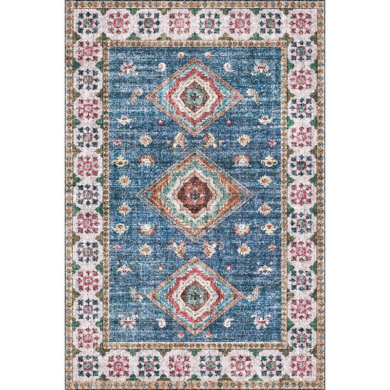 Pink Shabby Chic Rug Polyester Tribal Flower Pattern Rug Pet Friendly Washable Anti-Slip Backing Carpet for Decoration Clearhalo 'Area Rug' 'Rugs' 'Shabby Chic' Rug' 1767906