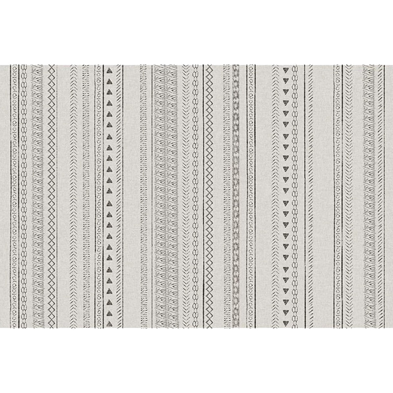 Bohemian Striped Pattern Rug Grey Polyester Rug Machine Washable Non-Slip Backing Area Rug for Living Room Clearhalo 'Area Rug' 'Bohemian' 'Rugs' Rug' 1767912