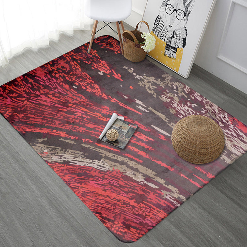Creative Abstract Rug Multicolor Industrial Rug Polyester Pet Friendly Non-Slip Backing Washable Area Rug for Living Room Red Clearhalo 'Area Rug' 'Rugs' 'Shabby Chic' Rug' 1767918