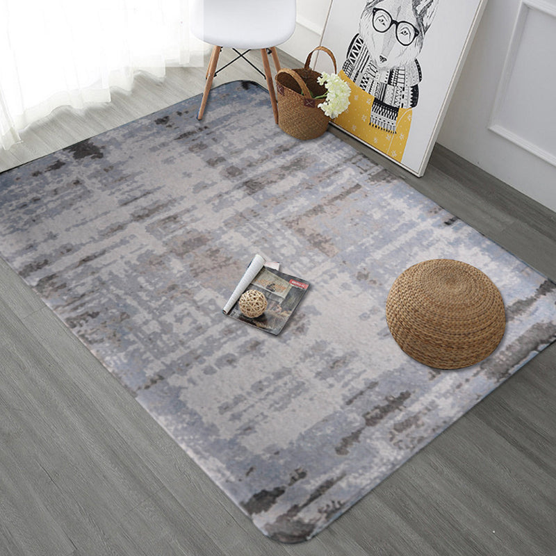 Creative Abstract Rug Multicolor Industrial Rug Polyester Pet Friendly Non-Slip Backing Washable Area Rug for Living Room Light Blue Clearhalo 'Area Rug' 'Rugs' 'Shabby Chic' Rug' 1767925