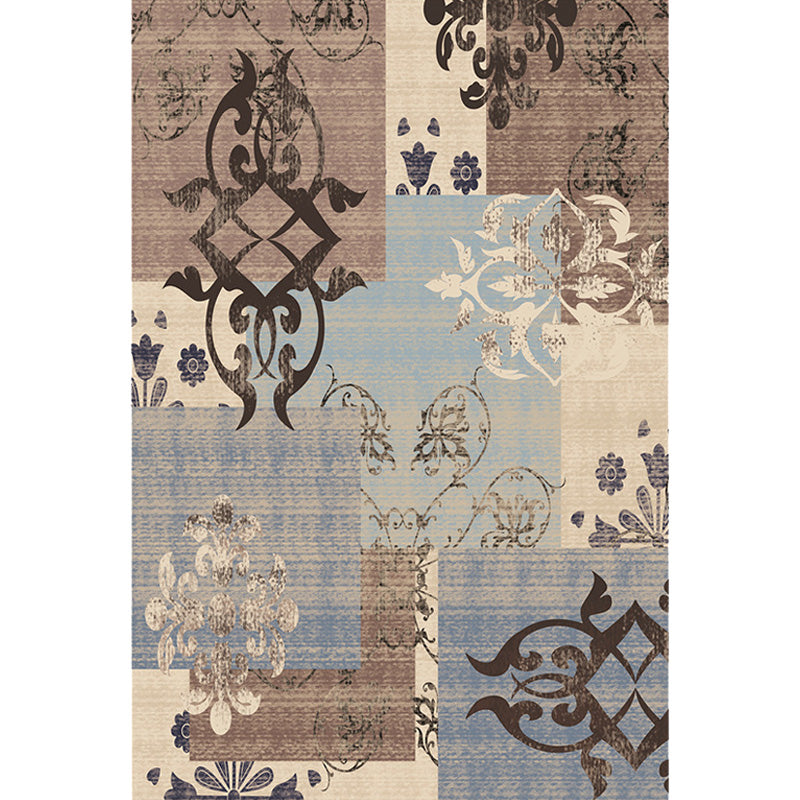 Grey and Brown Bohemian Rug Polyester Geometric Pattern Rug Pet Friendly Washable Anti-Slip Backing Carpet for Decoration Clearhalo 'Area Rug' 'Bohemian' 'Rugs' Rug' 1767975