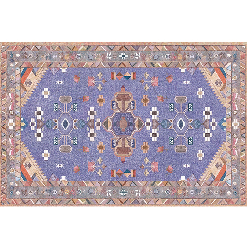 Multicolor Moroccan Rug Polyester Tribal Flower Pattern Rug Pet Friendly Washable Anti-Slip Backing Carpet for Decoration Clearhalo 'Area Rug' 'Rugs' 'Shabby Chic' Rug' 1768008