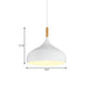 9.5"/12.5"/14"W Teardrop Pendant Lighting in Nordic Style Metal 1 Light Black/White/Gold Hanging Light Clearhalo 'Ceiling Lights' 'Modern Pendants' 'Modern' 'Pendant Lights' 'Pendants' Lighting' 177025
