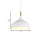 9.5"/12.5"/14"W Teardrop Pendant Lighting in Nordic Style Metal 1 Light Black/White/Gold Hanging Light Clearhalo 'Ceiling Lights' 'Modern Pendants' 'Modern' 'Pendant Lights' 'Pendants' Lighting' 177026