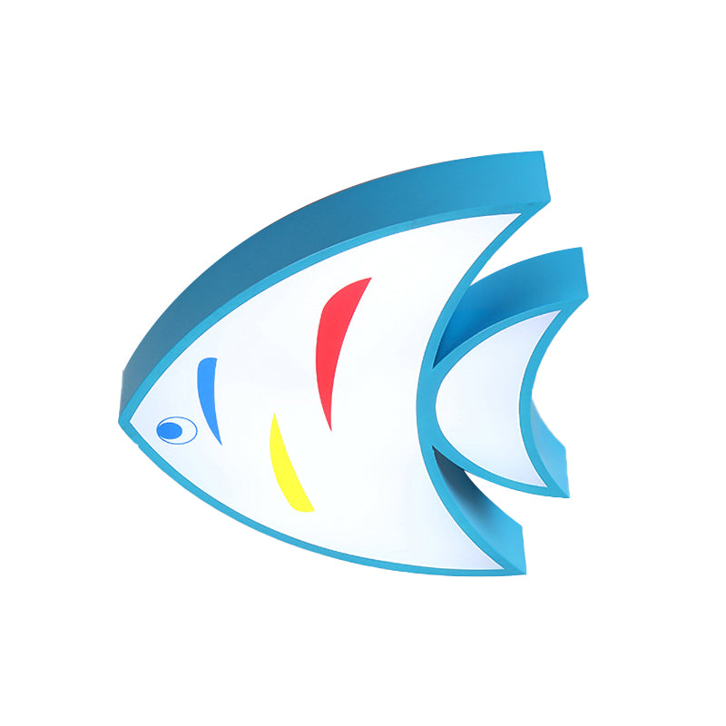 Lovely Bright-Colored Pendant Light Fish Shaped Acrylic Hanging Light for Kindergarten Hallway Clearhalo 'Ceiling Lights' 'Close To Ceiling Lights' 'Close to ceiling' 'Flush mount' Lighting' 177073