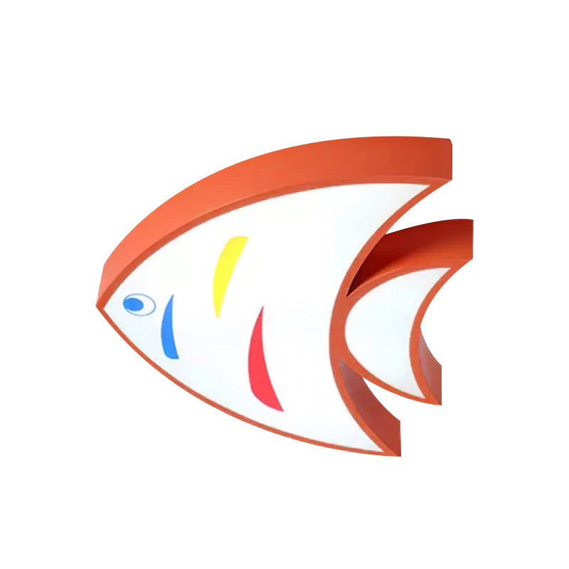 Lovely Bright-Colored Pendant Light Fish Shaped Acrylic Hanging Light for Kindergarten Hallway Clearhalo 'Ceiling Lights' 'Close To Ceiling Lights' 'Close to ceiling' 'Flush mount' Lighting' 177076