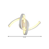 Knotted Linear Wall Mounted Light Modernist Metallic LED White Wall Sconce Lighting Clearhalo 'Cast Iron' 'Glass' 'Industrial' 'Modern wall lights' 'Modern' 'Tiffany' 'Traditional wall lights' 'Wall Lamps & Sconces' 'Wall Lights' Lighting' 1771067