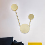 LED Corridor Wall Sconce Lighting Minimalist Gold Wall Mount Light with Round Metal Shade Clearhalo 'Cast Iron' 'Glass' 'Industrial' 'Modern wall lights' 'Modern' 'Tiffany' 'Traditional wall lights' 'Wall Lamps & Sconces' 'Wall Lights' Lighting' 1771224