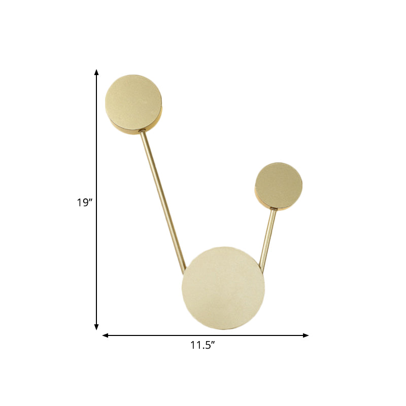 LED Corridor Wall Sconce Lighting Minimalist Gold Wall Mount Light with Round Metal Shade Clearhalo 'Cast Iron' 'Glass' 'Industrial' 'Modern wall lights' 'Modern' 'Tiffany' 'Traditional wall lights' 'Wall Lamps & Sconces' 'Wall Lights' Lighting' 1771226