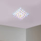 Square Crystal Ceiling Fixture Contemporary 7"/9.5" W LED Purple Flush Mount Light in Warm/White Light for Corridor Clearhalo 'Ceiling Lights' 'Close To Ceiling Lights' 'Close to ceiling' 'Flush mount' Lighting' 1771376