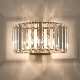 Modern Hemisphere Wall Lighting Faceted Crystal 1-Head Bedroom Wall Sconce in Gold Clearhalo 'Modern wall lights' 'Modern' 'Wall Lamps & Sconces' 'Wall Lights' Lighting' 1771390