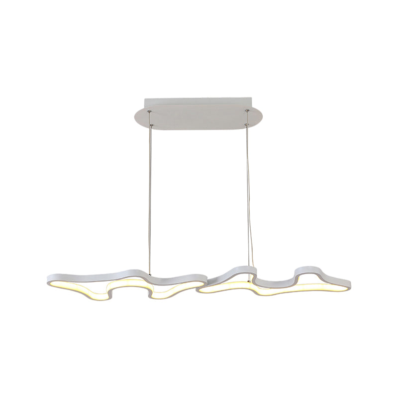 Cloud-Like Frame Metal Island Light Contemporary Black/White LED Pendant Lighting Fixture Clearhalo 'Ceiling Lights' 'Island Lights' Lighting' 1771470