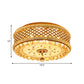 Drum Shade Ceiling Lamp Modernism K9 Crystal LED Gold Flush Mount Light Fixture for Living Room Clearhalo 'Ceiling Lights' 'Close To Ceiling Lights' 'Close to ceiling' 'Flush mount' Lighting' 1771566