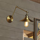 Vintage Stylish Saucer Wall Sconce 1 Light Metallic Wall Mount Light with Swing Arm in Brass/Copper Clearhalo 'Art deco wall lights' 'Cast Iron' 'Glass' 'Industrial wall lights' 'Industrial' 'Middle century wall lights' 'Modern' 'Rustic wall lights' 'Tiffany' 'Traditional wall lights' 'Wall Lamps & Sconces' 'Wall Lights' Lighting' 1771829