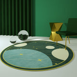 Multicolor Outer Space Pattern Rug Polyester Modern Rug Washable Anti-Slip Pet Friendly Area Rug for Living Room Dark Green Clearhalo 'Area Rug' 'Modern' 'Rugs' Rug' 1779403