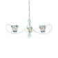 Cone Pendant Lighting with Adjustable Chain Traditional 3 Lights Stained Glass Chandelier in Blue Clearhalo 'Ceiling Lights' 'Chandeliers' 'Industrial' 'Middle Century Chandeliers' 'Tiffany Chandeliers' 'Tiffany close to ceiling' 'Tiffany' Lighting' 177959