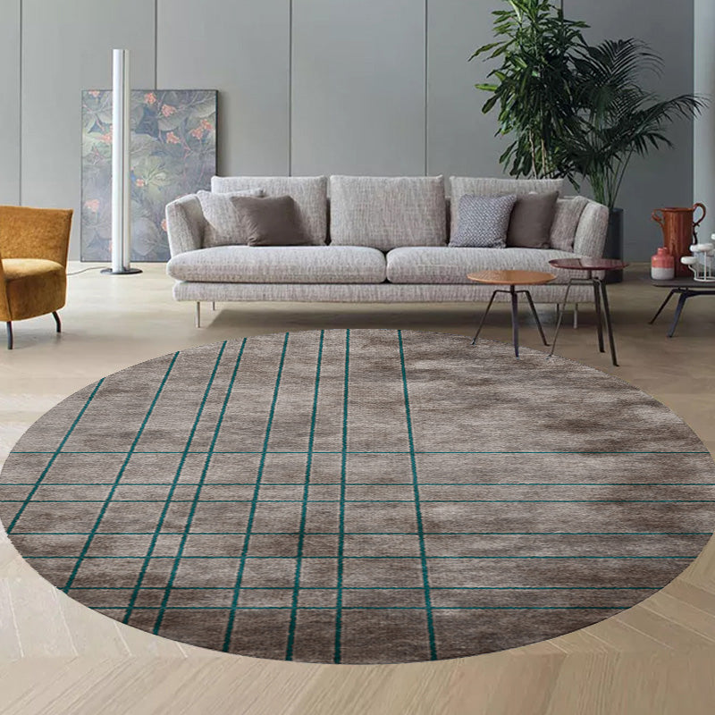 Multicolor Plaid Pattern Rug Polyester Modern Rug Washable Anti-Slip Pet Friendly Area Rug for Living Room Dark Gray Clearhalo 'Area Rug' 'Rugs' 'Shabby Chic' Rug' 1779604