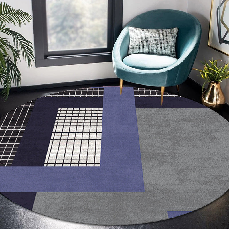 Multicolor Plaid Pattern Rug Polyester Modern Rug Washable Anti-Slip Pet Friendly Area Rug for Living Room Clearhalo 'Area Rug' 'Rugs' 'Shabby Chic' Rug' 1779608