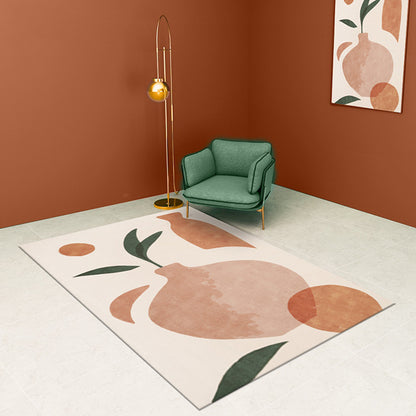 Orange Bottle Pattern Rug Polyester Modern Rug Washable Anti-Slip Pet Friendly Area Rug for Living Room Yellow-Red Clearhalo 'Area Rug' 'Rug' 1779613