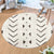 Geometric and Stripe Pattern Rug Polyester Modern Rug Washable Anti-Slip Pet Friendly Area Rug for Living Room White Clearhalo 'Area Rug' 'Rugs' 'Southwestern' Rug' 1779746