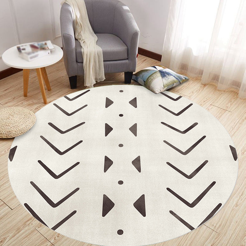 Geometric and Stripe Pattern Rug Polyester Modern Rug Washable Anti-Slip Pet Friendly Area Rug for Living Room Clearhalo 'Area Rug' 'Rugs' 'Southwestern' Rug' 1779747