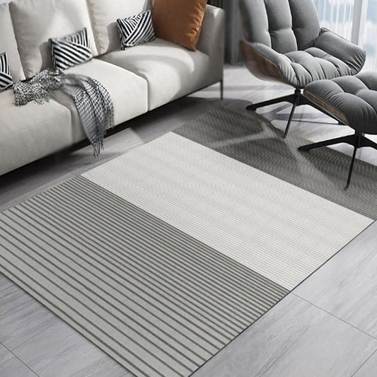 Modernist Striped Pattern Rug Light Grey and Pink Polyester Rug Non-Slip Backing Washable Pet Friendly Carpet for Home Clearhalo 'Area Rug' 'Modern' 'Rugs' Rug' 1779789