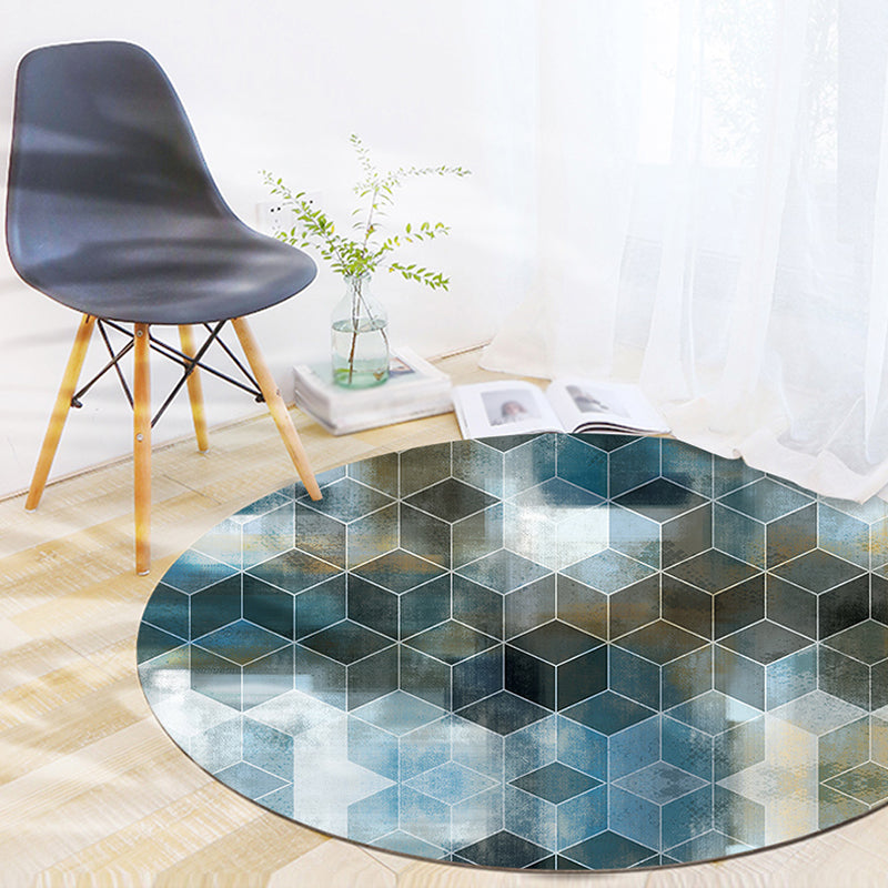 Stylish Modernism Rug Multicolor Geometric Pattern Rug Pet Friendly Anti-Slip Washable Area Rug for Decoration Blue Clearhalo 'Area Rug' 'Modern' 'Rugs' Rug' 1779800