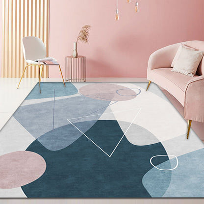 Green and Grey Colorblock Rug Polyester Modern Rug Washable Anti-Slip Pet Friendly Area Rug for Living Room Green Clearhalo 'Area Rug' 'Rug' 1779852