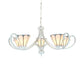 White Glass Cone Pendant Light Tiffany Traditional 5/6/8 Lights Ceiling Chandelier for Living Room Clearhalo 'Ceiling Lights' 'Chandeliers' 'Industrial' 'Middle Century Chandeliers' 'Tiffany Chandeliers' 'Tiffany close to ceiling' 'Tiffany' Lighting' 177989